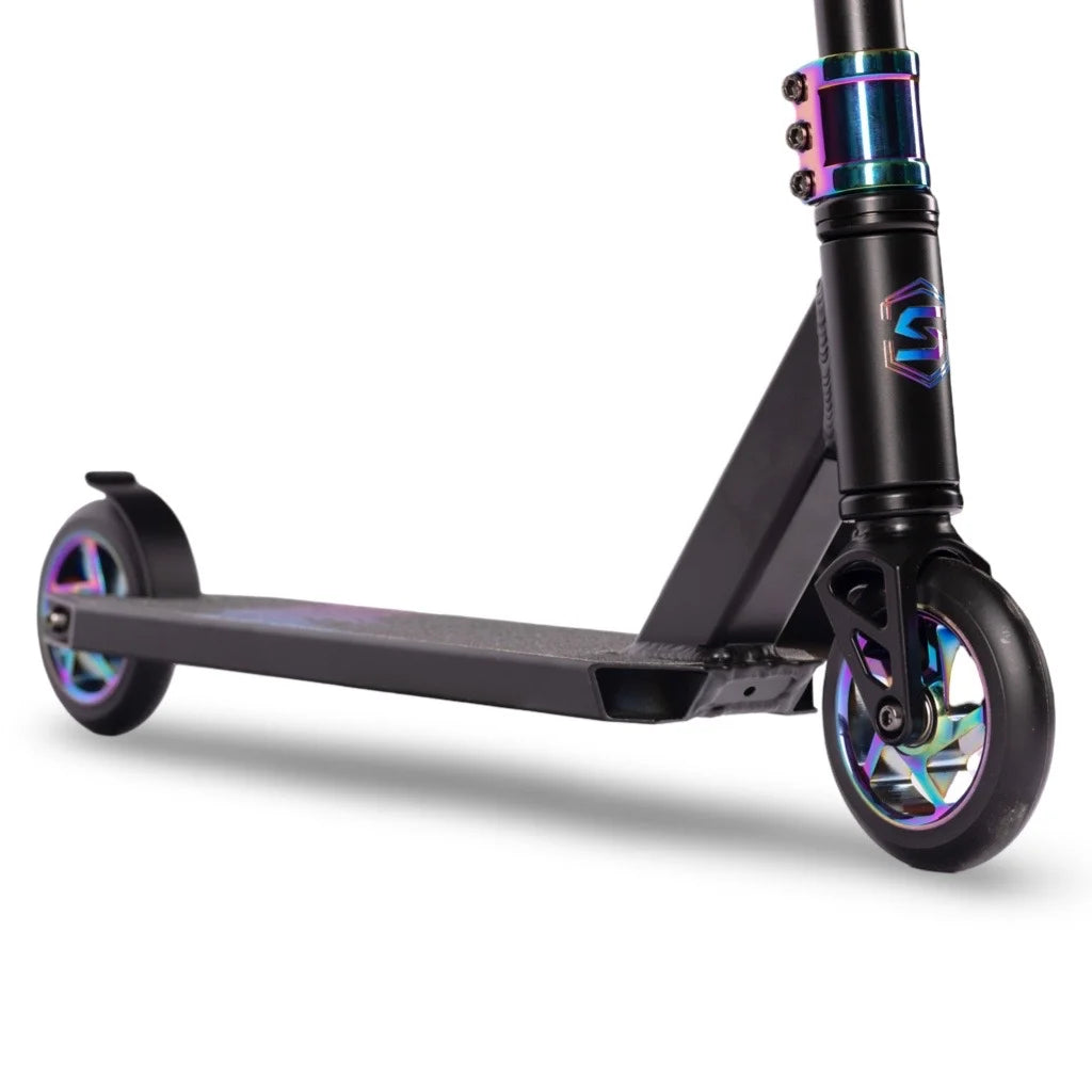 SKITT Freestyle Scooter IMPACT Black Rainbow – 84 cm Overall Height