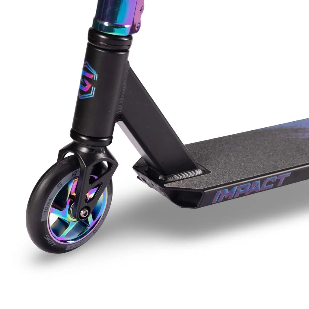 SKITT Freestyle Scooter IMPACT Black Rainbow – 84 cm Overall Height